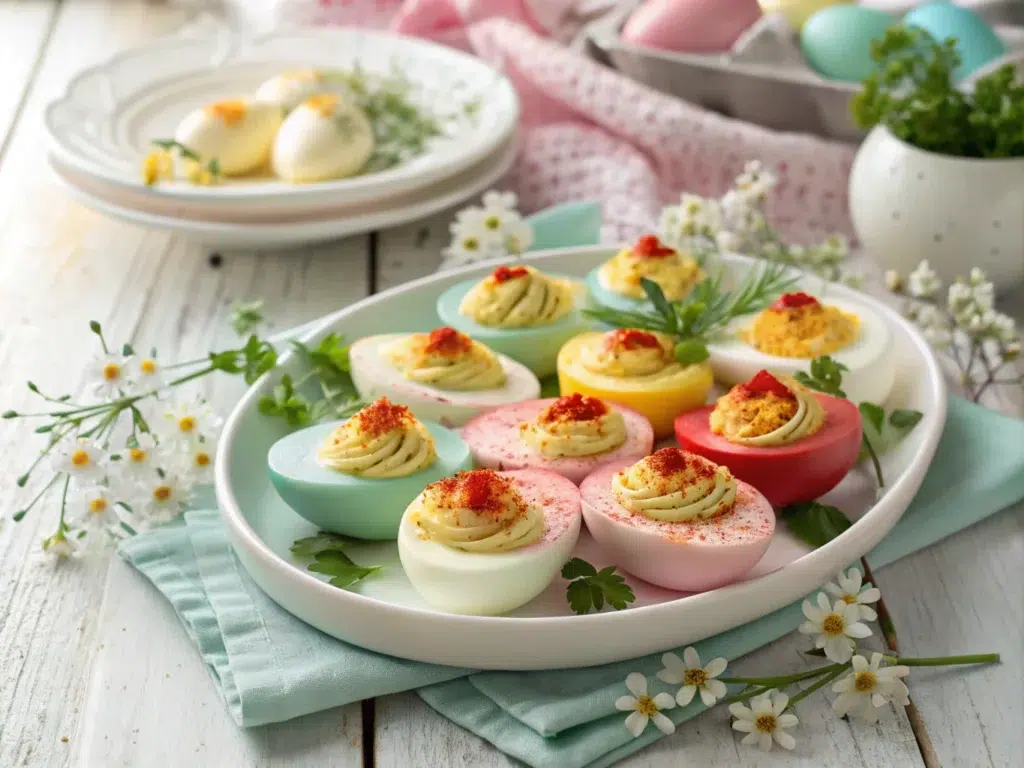 a-beautifully-arranged-platter-of-dyed-deviled-egg