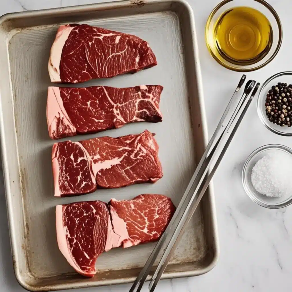 Picanha Steak Recipe 1 Raw picanha steaks with seasoning ingredients