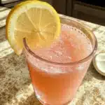Pink salt detox drink with lemon for weight loss benefits