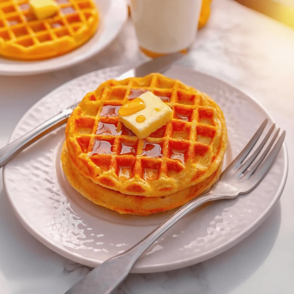Protein Waffle Recipe 1 High Protein waffle recipe served