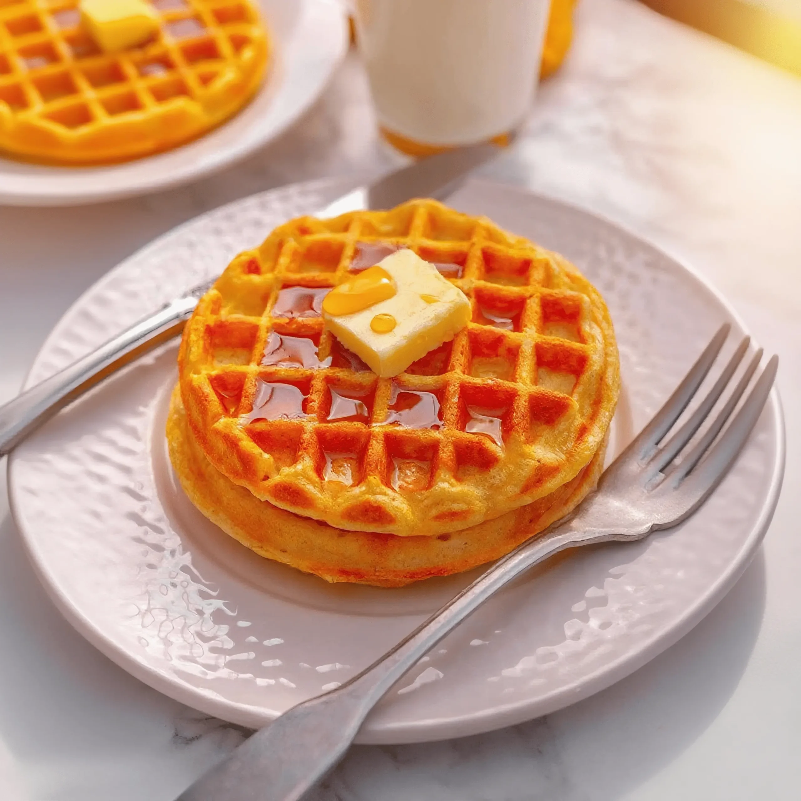 Protein Waffle Recipe 7 High Protein waffle recipe served