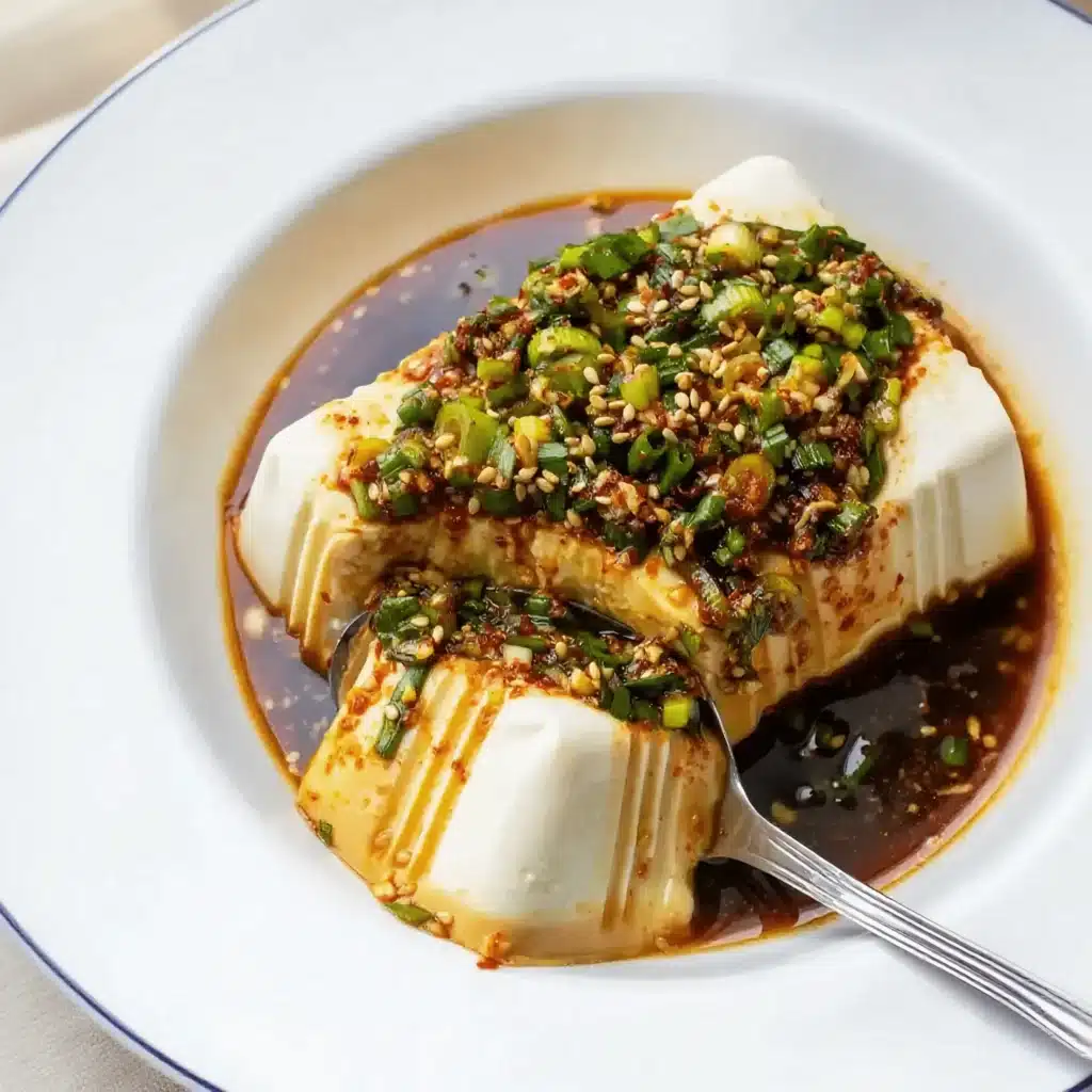 Soft Tofu Recipes 2 Soft Tofu Recipes topped with soy scallion sauce and sesame seeds