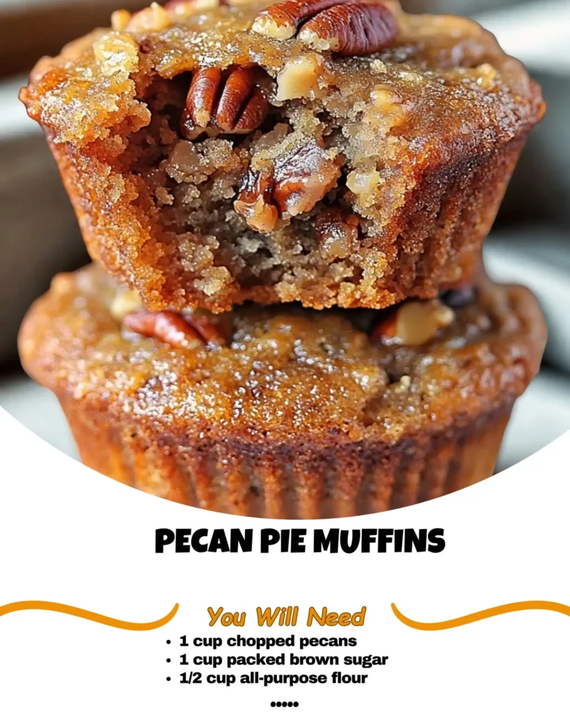 Pecan Pie Muffins Recipe 2 close-up of pecan pie muffins showing moist texture and crunchy pecans on top